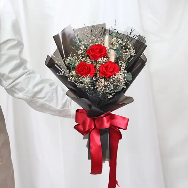 Bó hoa hồng 3 bông