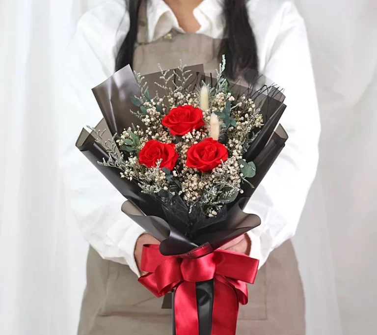 Bó hoa hồng 3 bông