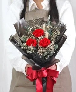 Bó hoa hồng 3 bông