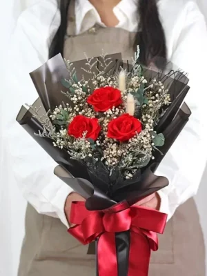 Bó hoa hồng 3 bông