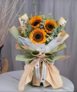 bó hoa hướng dương 3 bông