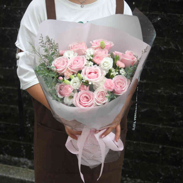 bó hoa hồng phấn sinh nhật bó hoa hồng mừng sinh nhật