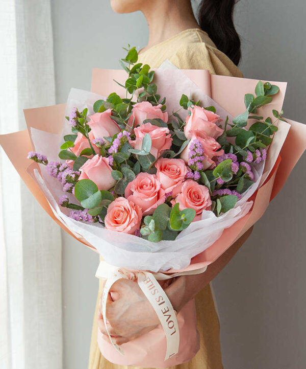 bó hoa hồng cam bó hoa hồng cam