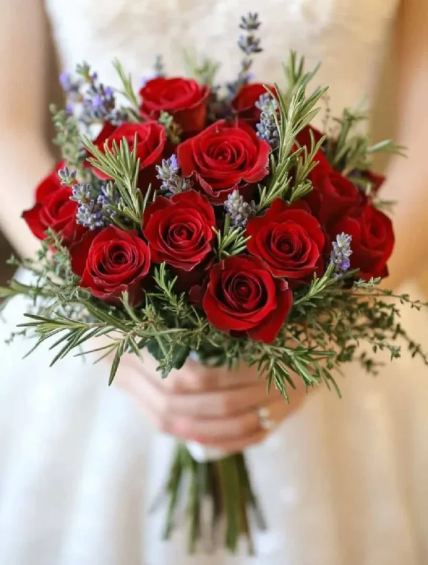 20+ bó hoa cưới cầm tay hoa hồng đỏ