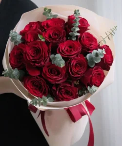 bó hoa hồng đỏ tròn giá 500k