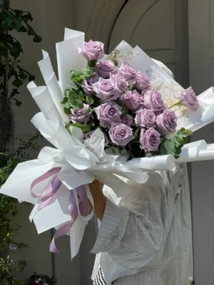 30+ mẫu bó hoa hồng tím đẹp nhất thế giới