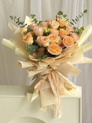 bó hoa hồng vàng