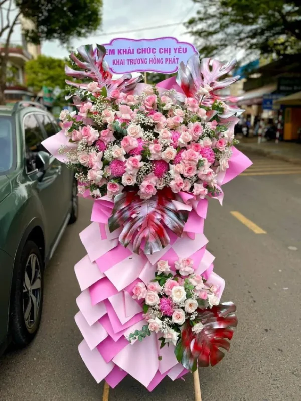 Mẫu hoa khai trương hoa sen - Ảnh 2