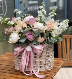 giỏ hoa khai trương hồng phát