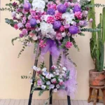 lẵng hoa sinh nhật 2 tầng