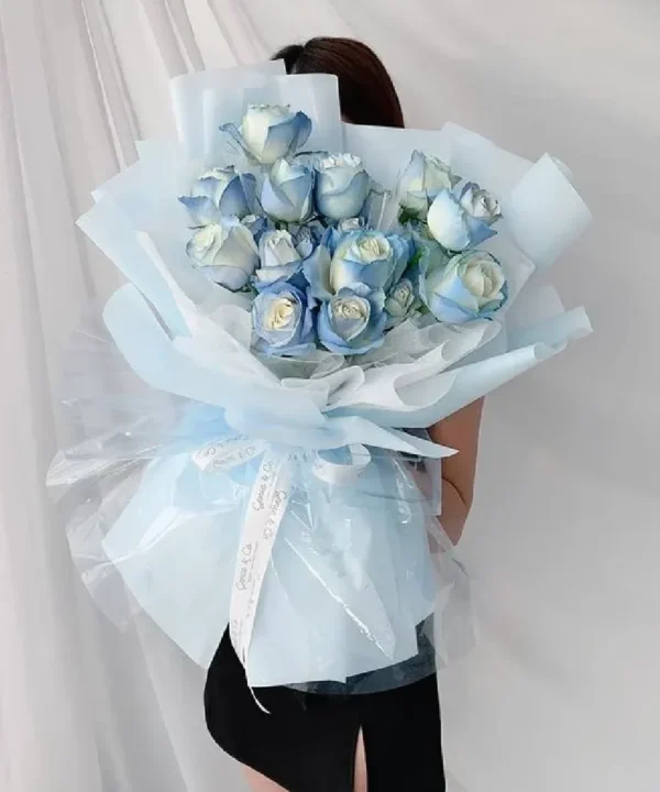 30+ mẫu bó hoa hồng xanh đẹp tại 7f garden