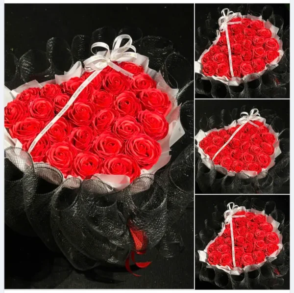 bó hoa hồng sáp đỏ