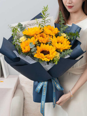 bó hoa hướng dương 6 cành