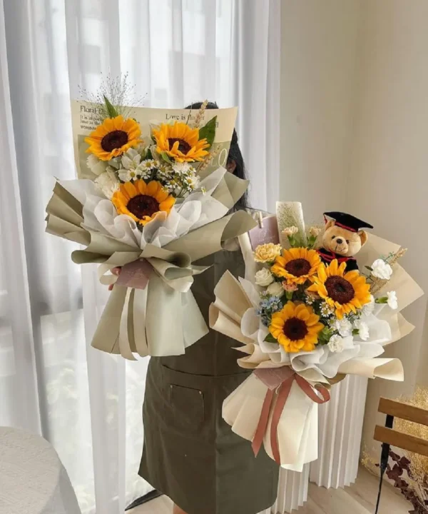 Mẫu hoa hướng dương chụp kỷ yếu