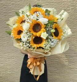 hoa hướng dương khai trương 7 bông