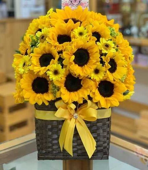 lẵng hoa hướng dương khai trương cửa hàng lẵng hoa hướng dương khai trương cửa hàng