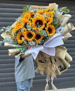 bó hoa hướng dương khổng lồ