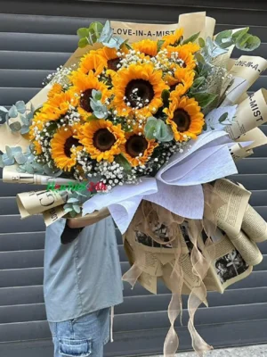 bó hoa hướng dương khổng lồ