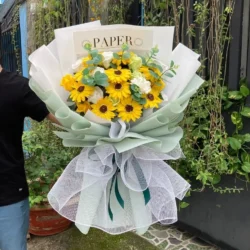 bó hoa sáp hướng dương