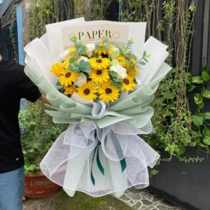 bó hoa sáp hướng dương