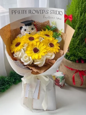 bó hoa sáp hướng dương tốt nghiệp