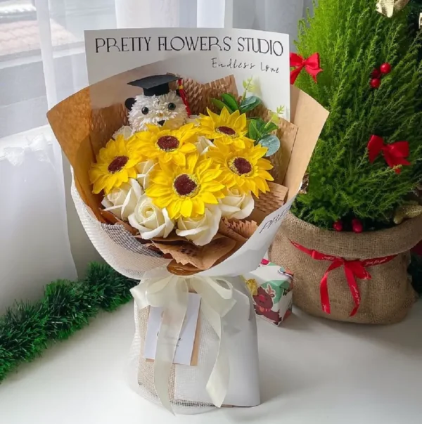 bó hoa sáp hướng dương tốt nghiệp