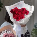 Bó hoa sáp 10 bông đỏ