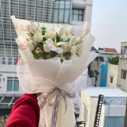 bó hoa sáp tulip