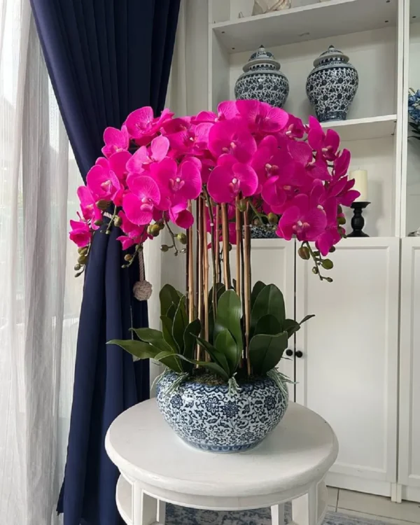 Chậu hoa lan hồ điệp hồng 10 cành - cửa hàng 7F Garden Chậu hoa lan hồ điệp hồng 10 cành - cửa hàng 7F Garden
