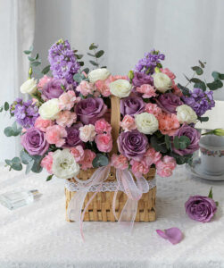 Lẵng hoa mừng thọ đẹp cho ông bà