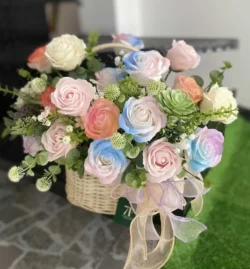 Giỏ hoa sáp khai trương tại tphcm