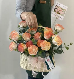 mẫu giỏ hoa sáp