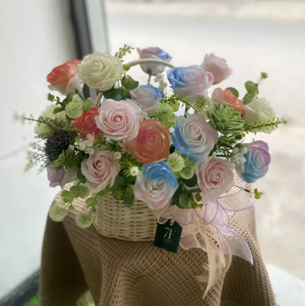 giỏ hoa sáp (8)_7 giỏ hoa bằng sáp