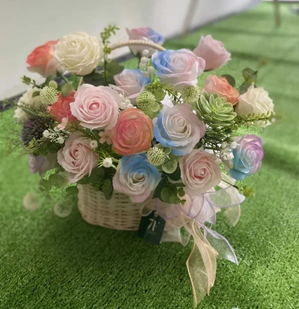 giỏ hoa sáp (9)_8 giỏ hoa sáp đẹp