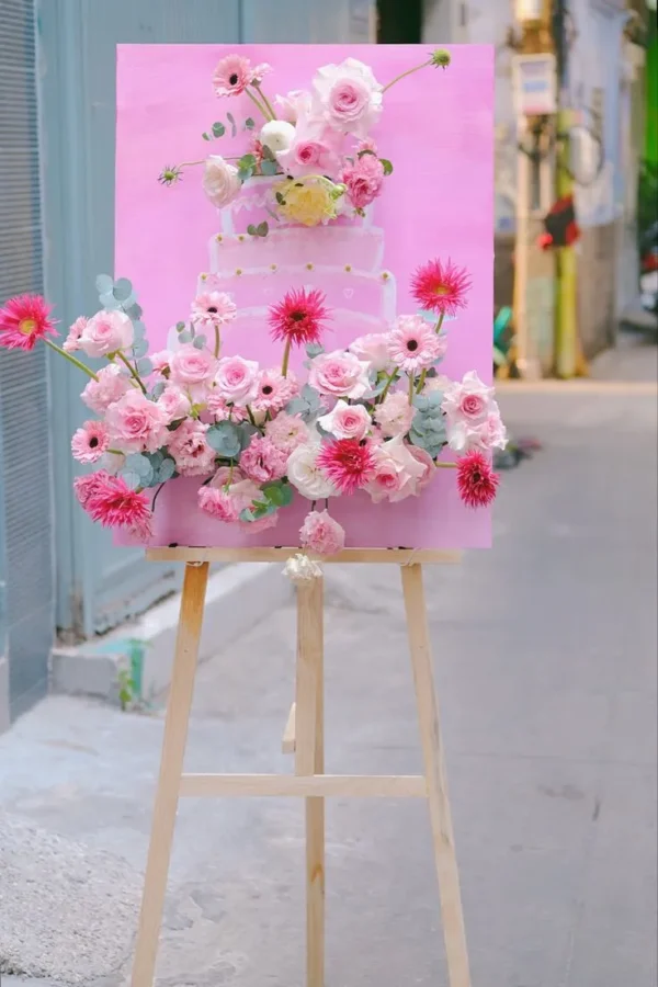 hoa chúc mừng khai trương quán cafe