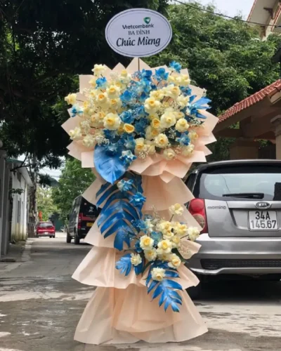 Hoa chúc mừng khai trương ngân hàng