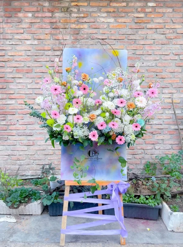 hoa mừng khai trương quán cafe