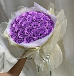 mẫu hoa sáp màu tím