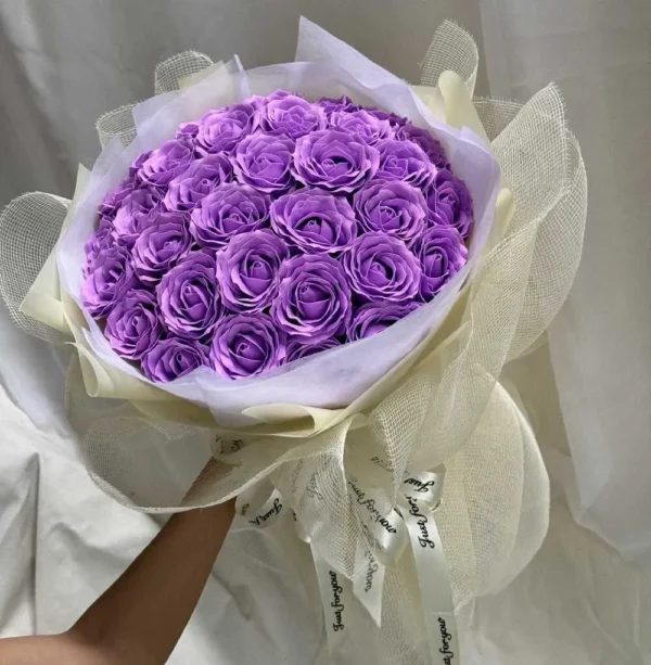 mẫu hoa sáp màu tím