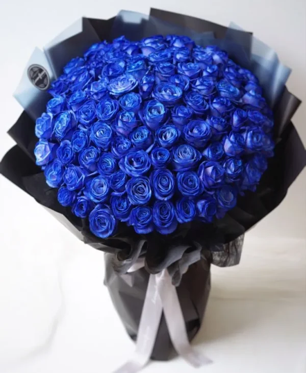 Bó hoa sáp màu xanh dương