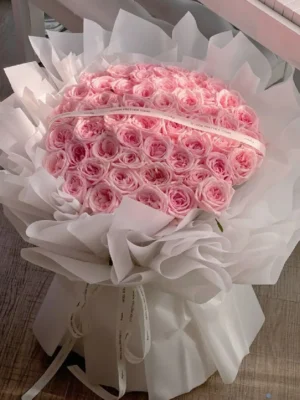 Hoa sáp valentine tròn và hình trái tim