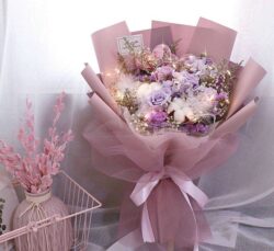 hoa sinh nhật màu tím đẹp