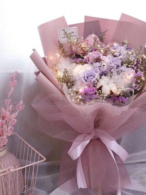 hoa sinh nhật màu tím đẹp