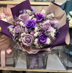 bó hoa sinh nhật màu tím