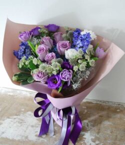 hoa sinh nhật màu tím