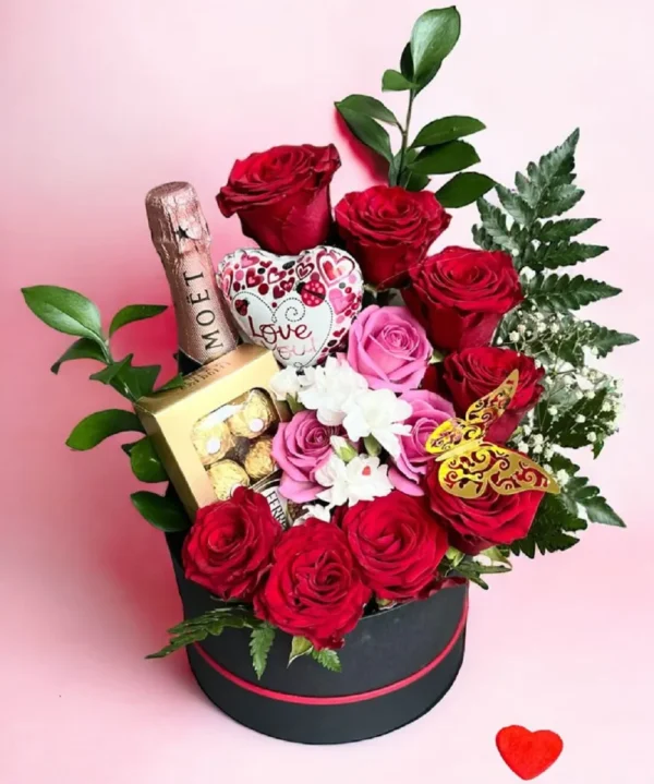 hoa và rượu sinh nhật