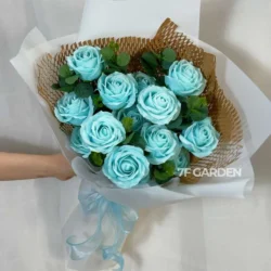 Bó hoa sáp màu xanh 20 bông