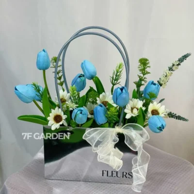 giỏ hoa tulip sáp