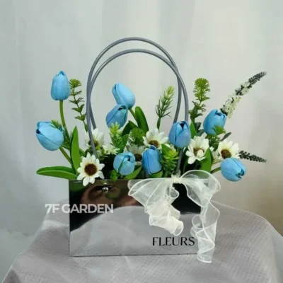 giỏ hoa sáp tulip