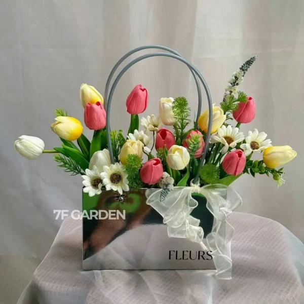 giỏ hoa sáp chúc mừng khai trương